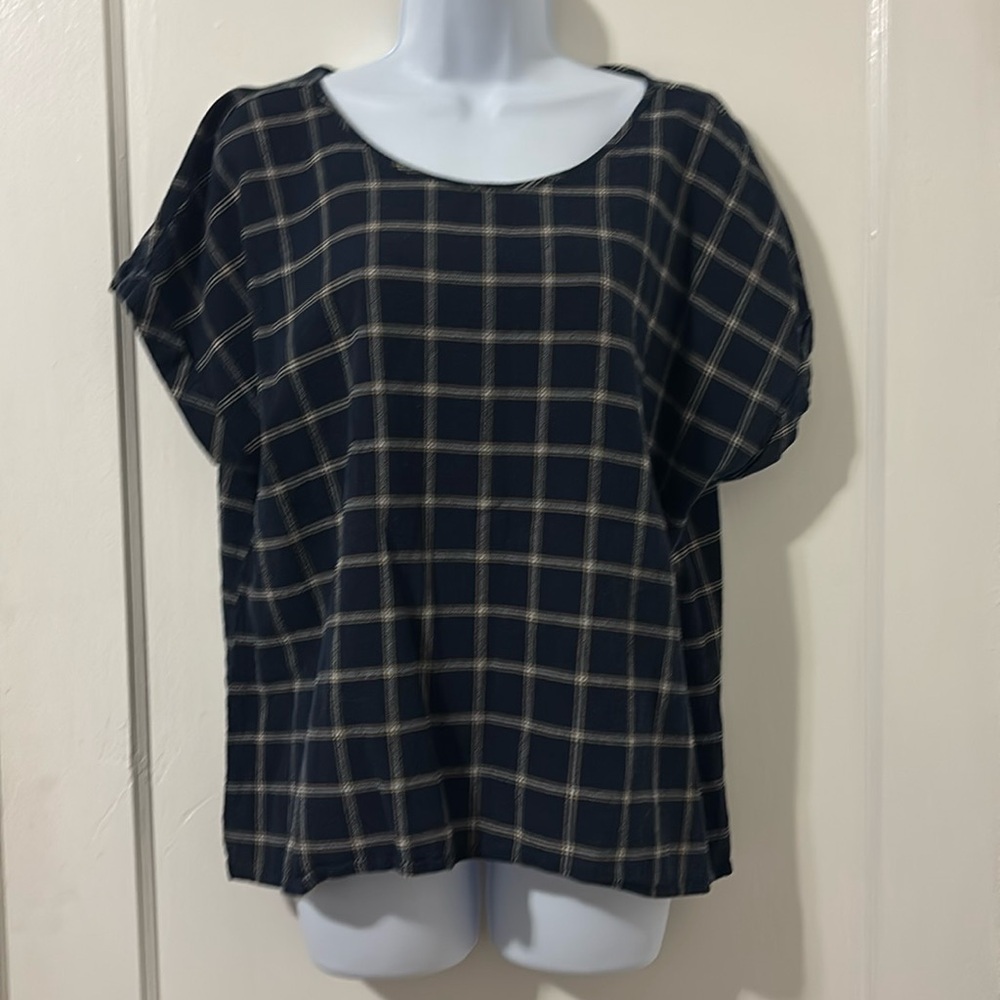 Christopher & Banks Women’s Plaid Short-Sleeve Short